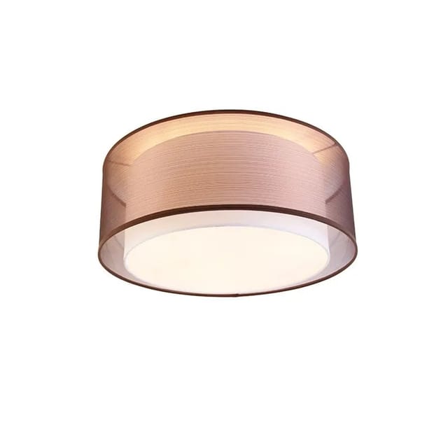 Moderne Deckenleuchte Braun Mit Weiß 50 Cm 3-flammig - Drum Duo