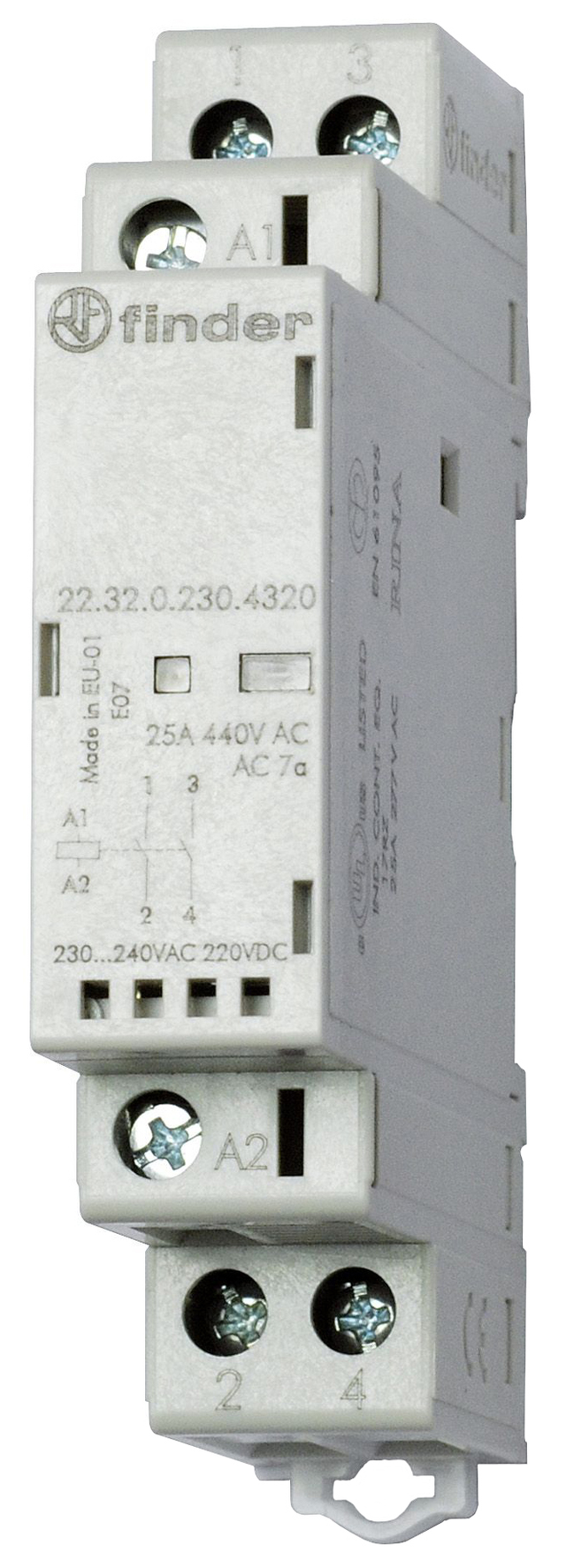 Modulares Schütz Finder 25a 2no 230vac 1 Modul 223202304320