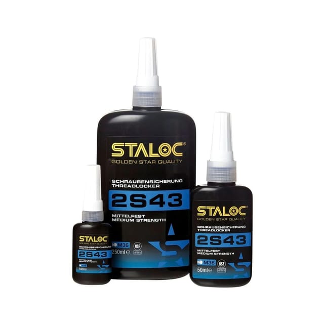 2s77 Schraubensicherung Hochfest Rot - Ideal Für Verbindungen Die Nicht Gelöst Werden Sollen, Bis M56, 250ml - Staloc