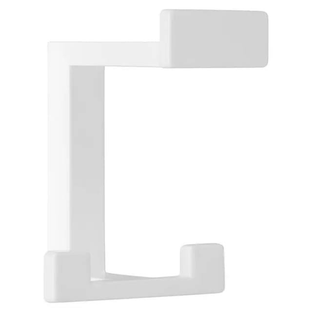 Siro - Huthaken Doradus Breite 70 Mm, H 92 Mm, Zinkdruckguss Weiß Glänzend