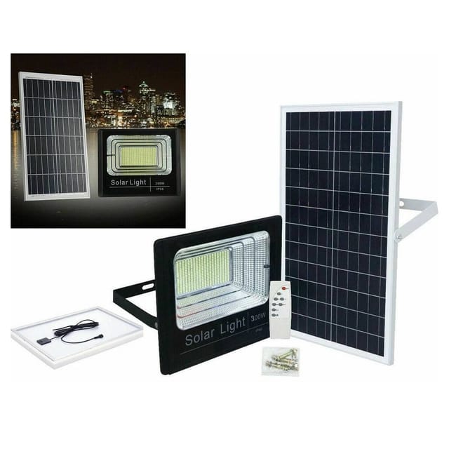 Trade Shop - Faro Led Mit Solar Faretto Crepuscolaro Für Exteral 300w + Telecomand -