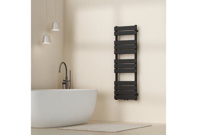 [neu.haus] - Handtuchheizkörper Voss Schwarz 120x40cm Lamellen