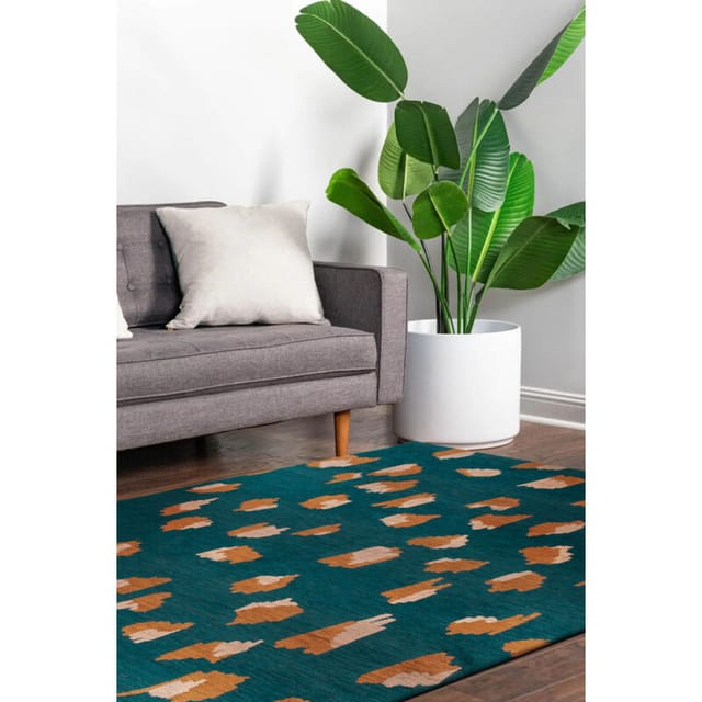 Teppich – Kollektion Leo Beneffito – Sturmblau – Teppich – Blau – 240 X 340 Cm – Gemusterter Teppich, Handwerklich Gefertigt, Weberei In Belgien – Hochwertiger Moderner Teppich
