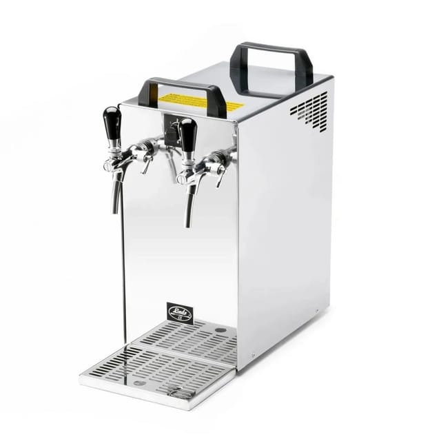 Kontakt 40/k Zapfanlage, Bierzapfanlage 2-leitig Trockenkühlgerät Aus Edelstahl, 50 Liter/h, Mit Membranpumpe, Green Line