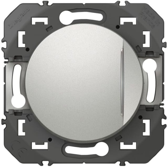 Legrand Dooxie Beleuchteter Wechselschalter, Aluminium Legrand