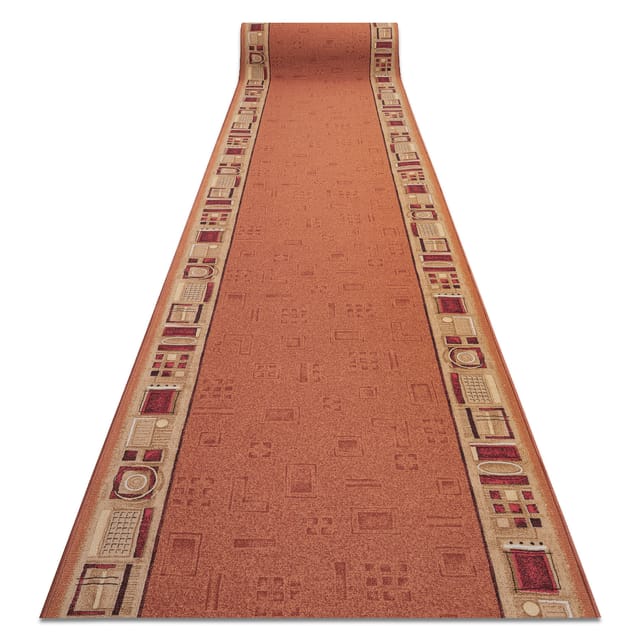 Läufer Antirutsch Jena Rot 100cm Orange 100x800 Cm