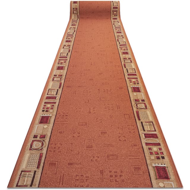 Läufer Antirutsch Jena Rot 67cm Orange 67x570 Cm