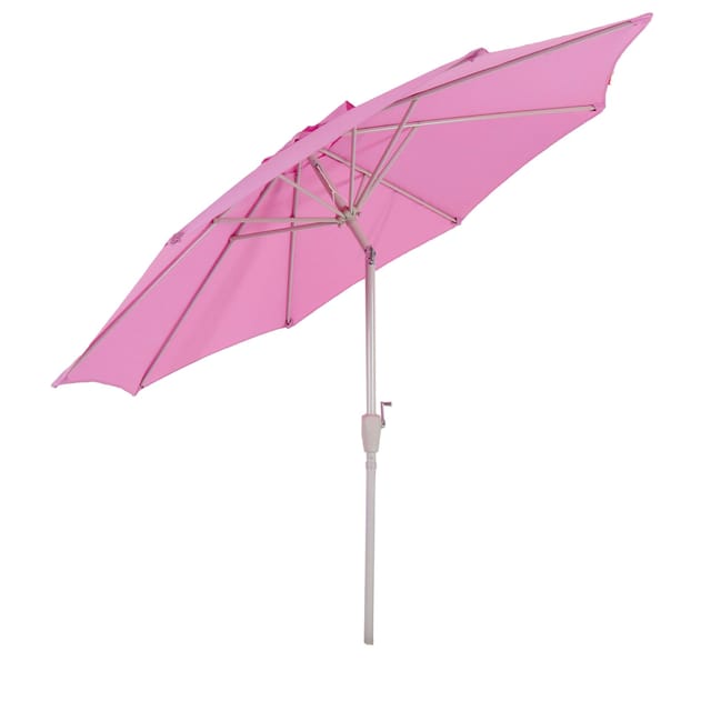 [neuwertig] Sonnenschirm Asti, Gartenschirm, Ø 3m Neigbar Polyester/alu 5kg Flieder