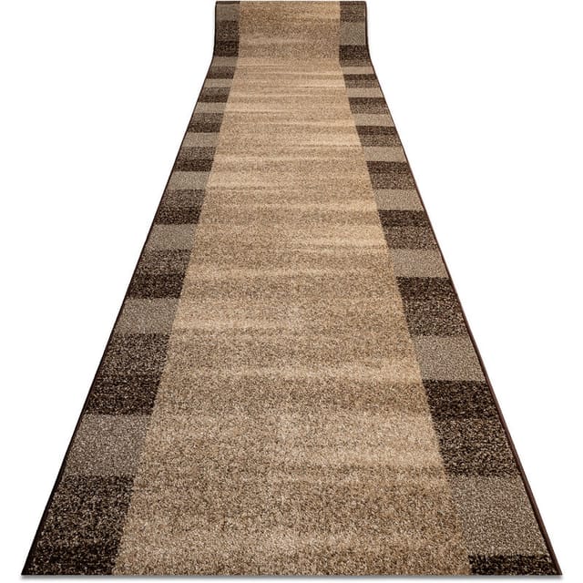 Läufer Karmel Etna Rahmen, Sand Nuss 70cm Beige 70x920 Cm