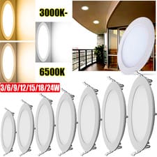 LED Einbauleuchte Panel Einbaustrahler Deckenleuchte Flach Rund/Eckig Spot 230V