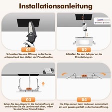 LED Einbauleuchte Panel Einbaustrahler Deckenleuchte Flach Rund/Eckig Spot 230V Bild 8