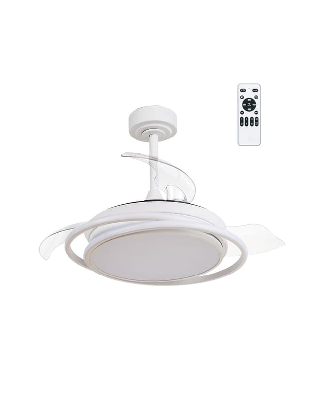 Antila Mini Weißer Led-deckenventilator 45w 4000 Lm Cct