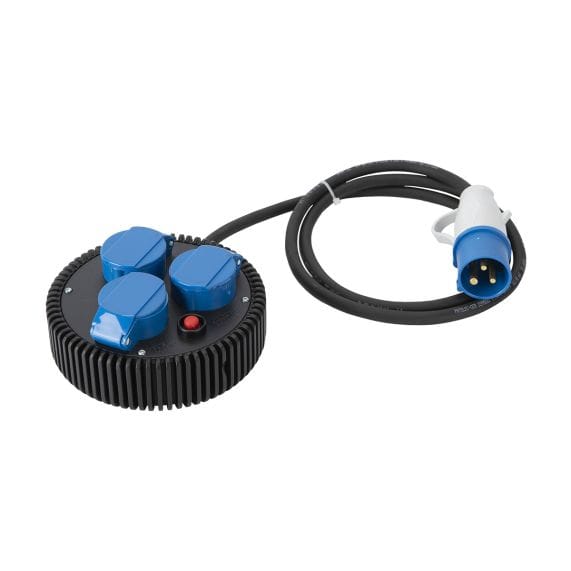 Fanton Professionelle Runde Steckdosenleiste 3 Cee-steckdosen 2p+e 16a 200-250v 6h Ip44 2 M Kabel Mit Schutzschalter - 42090
