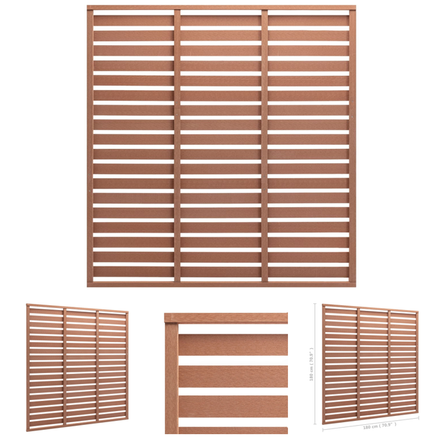 Maison Exclusive - Zaunplatte Wpc 180x180 Cm Braun