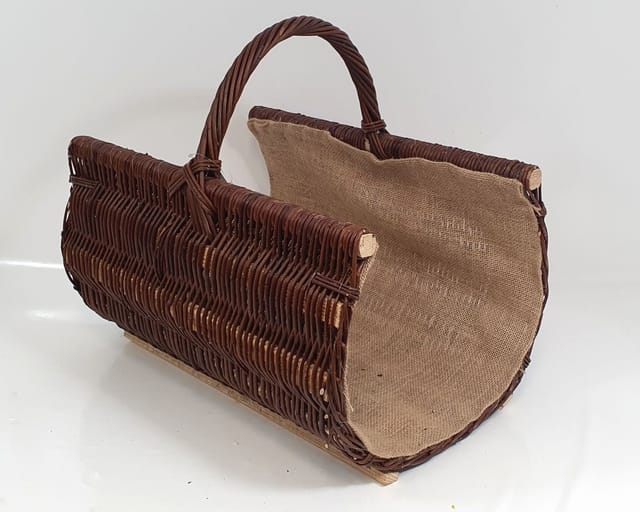 Brennholzkorb Mit Jute Braun Klein Brennholzkorb