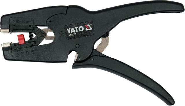 Yato Yt-22753, Schwarze Abisolierzange, Präzises Werkzeug Zum Abisolieren Von Kabeln Effizient Für Elektro- Und Sanitärarbeiten.