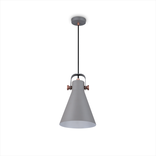 Paco Home Pendellampe Wohnzimmer Esszimmer Hängelampe Esstisch Pendelleuchte Industriell Pendelleuchte 1-flammig, Grau-kupfer 2