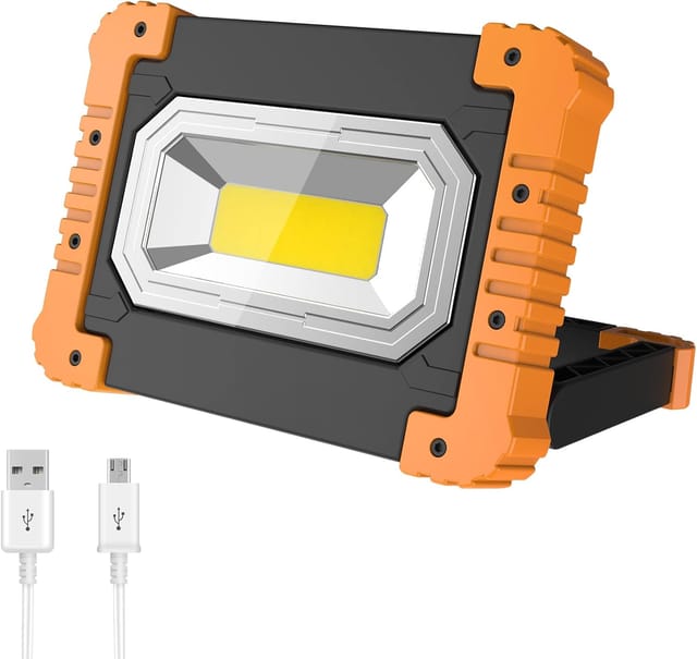Led Wiederaufladbarer Baustrahler, Tragbares Usb-arbeitslicht, Wasserdicht Für Baustelle, Garage, Werkstatt, Camping, Garage, Angeln, Wandern - Ccykxa