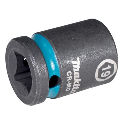 E-16156 Steckschlüssel 1/2&quot Sw19 Impact Black Kurz - Makita