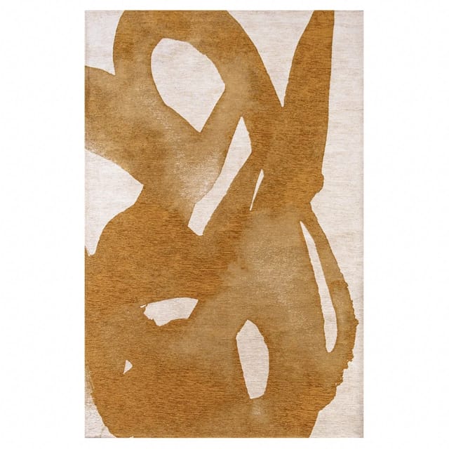 Beneffito - Teppich – Swing Kollektion – Harvest Gold – Teppich – Gold – 140 X 200 Cm – Gemusterter Teppich, Handwerkliche Verarbeitung, Weberei In Belgien – Hochwertiger Moderner Teppich