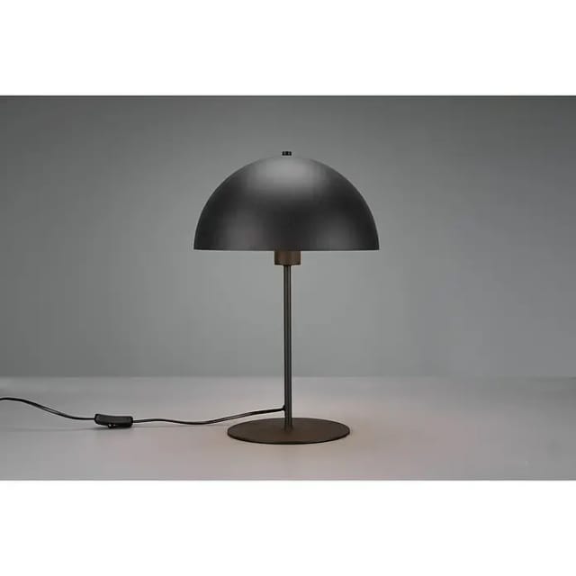 Trio Lighting - Große Tischleuchte Nola Aus Metall Schwarz, Lampenschirm Innen Gold, Höhe 45cm