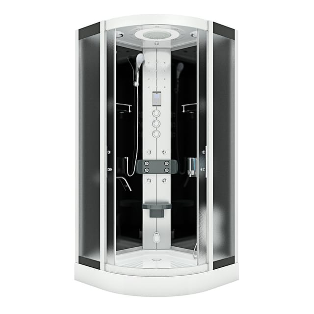 Dampfdusche Duschkabine Sauna Dusche D58-23m3-ec 100x100 Cm Mit 2k Scheiben Versiegelung