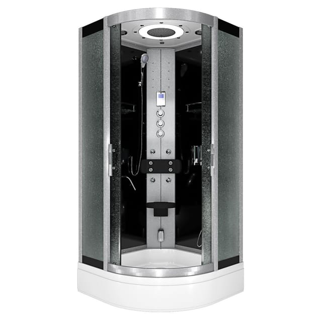 Dampfdusche Duschkabine Sauna Dusche D58-63m3-ec 100x100 Cm Mit 2k Scheiben Versiegelung