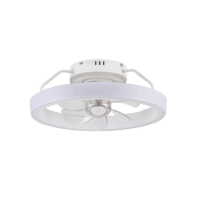Dinirot Weißer Led-deckenventilator 50w 4800lm. Cct Dim