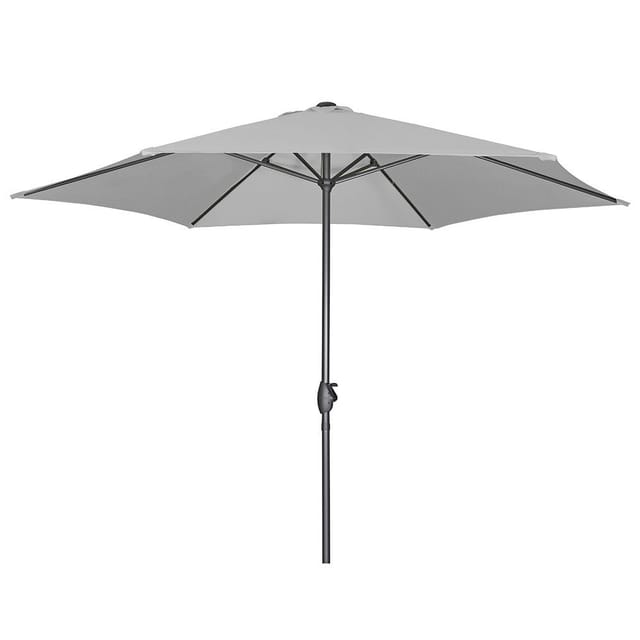 Derby Sonnenschirm / Kurbelschirm "basic Lift Neo 300", Ø 300 Cm, Grau, Bezug Aus 100% Polyester, Gestell Aus Aluminium, 28,5 Kg Sonnenschirm / Kurbelschirm "basic Lift Neo 300", Grau, Ø 300 Cm