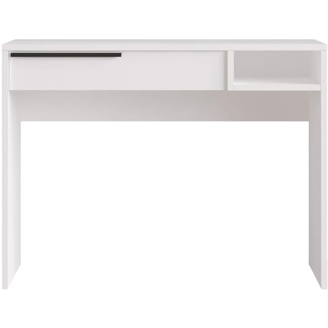 Mobili Rebecca - Schreibtisch Rebecca Mobili Boyum 75x100x44,5 Spanplatte Eisen Weiß Modern