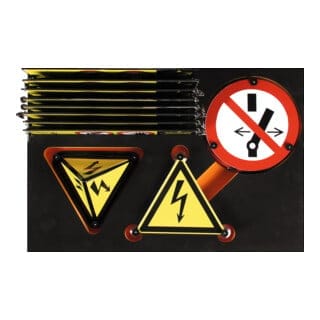 Satz Sicherheits – Und Warnschilder High-voltage
