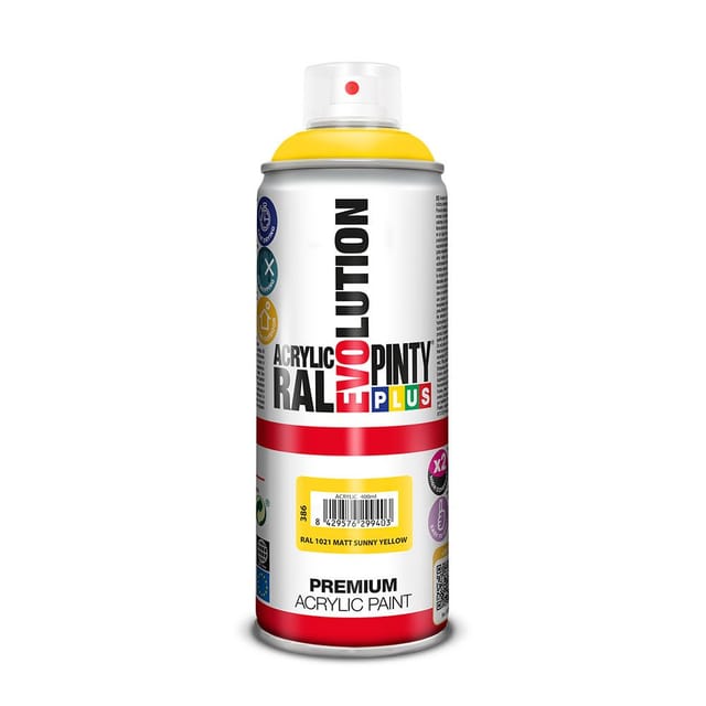 Pintyplus - Sprühfarbe Evolution 520cc Ral1021 Matt Sunny Yellow