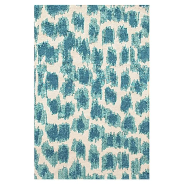 Teppich – Ikat Feather Kollektion – Sommerblaues Design – Teppich – Blau – 200 X 280 Cm