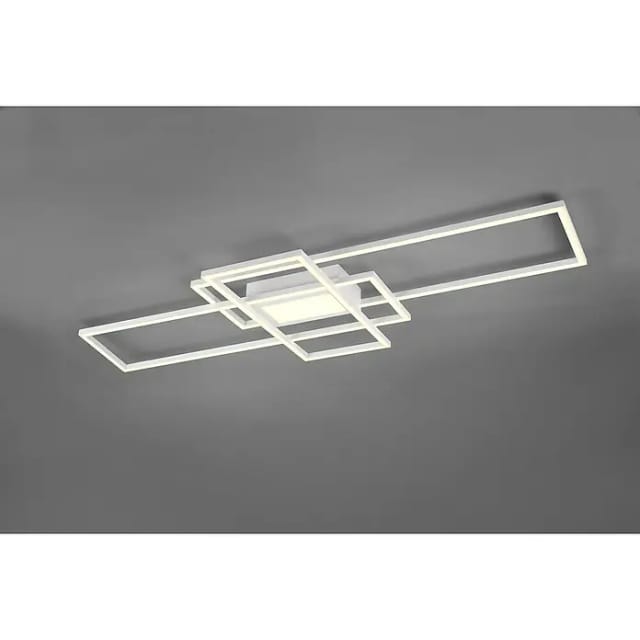 Iperbriko - Irvine Deckenleuchte 3 Rechtecke Led 60w Weiß L105 Cm Dimmbare Trio-beleuchtung