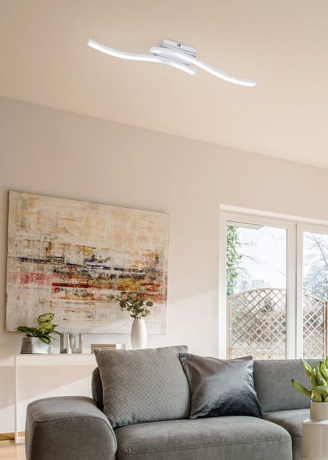 Iperbriko - Moderne Deckenleuchte 2 Led-stäbe 4000k Route White Trio Lighting