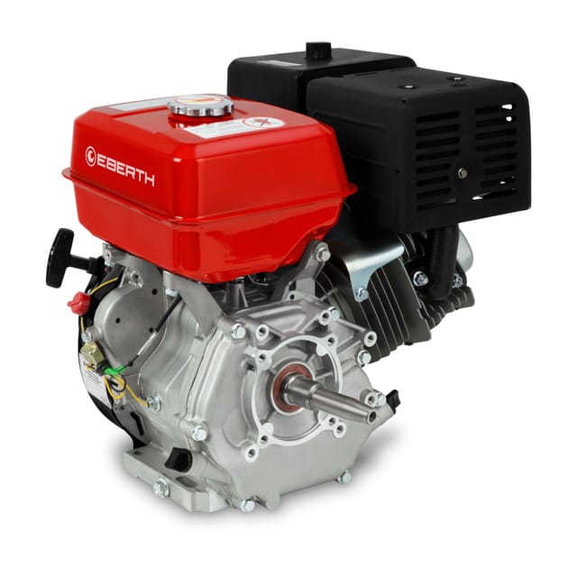 Eberth 15 Ps 11,03 Kw Benzinmotor Mit Konischer 22 Mm Ø Welle, Standmotor Kartmotor Antriebsmotor Mit Ölmangelsicherung, 4-takt, 1 Zylinder Benzin Motor, 420 Ccm Hubraum, Luftgekühlt, Seilzugstart