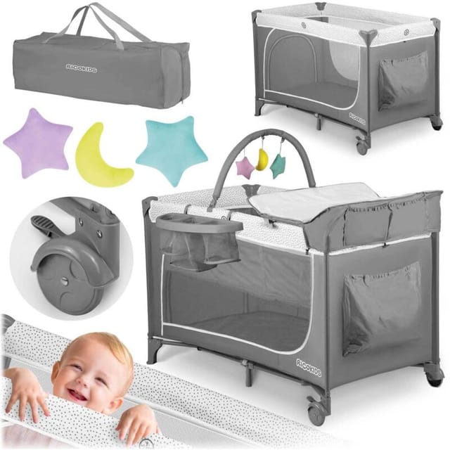 Reisebett 125x65x78cm Rk-241 Grau