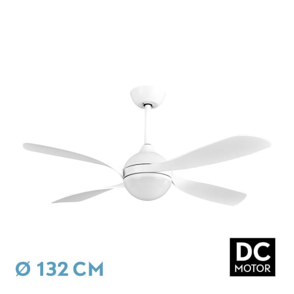 Ventilator Dc Livorno 30w 3250lm Weiß/buche 132d 4stufen 3000k,4500k,6000k, Fernbedienung+ Timer+ Speicher - Fabrilamp