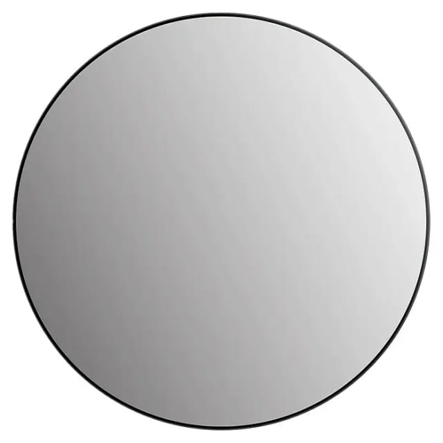 Picasso Spiegel Schwarz Ø 80 Cm - Mit Hochwertigem Aluminiumrahmen Für Stilvolles Ambiente - Perfekter Badezimmerspiegel Rund, Der Eleganz Und Funktionalität Vereint - Talos