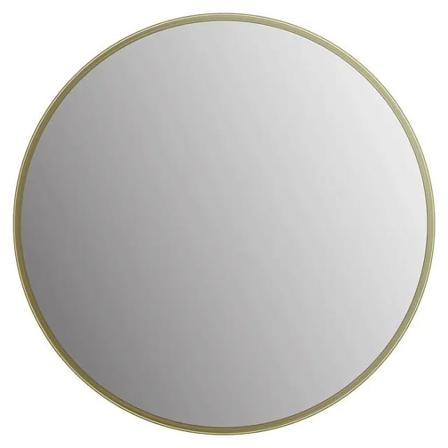 Picasso Spiegel Gold Ø 40 Cm - Mit Hochwertigem Aluminiumrahmen Für Stilvolles Ambiente - Perfekter Badezimmerspiegel Rund, Der Eleganz Und Funktionalität Vereint - Talos