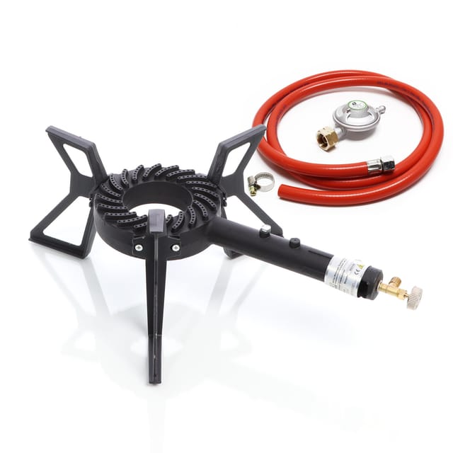 Gaskocher Set Max. 8 Kw Mit Gasdruckregler 28 Mbar It Und Gasschlauch 1,5 M Für Outdoor Und Camping Gas Campingkocher - Xpotool