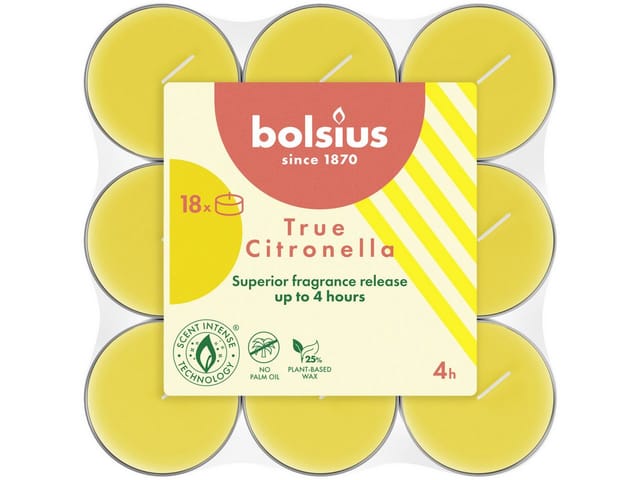 Teelichte Citronella 18er Pack - Bolsius