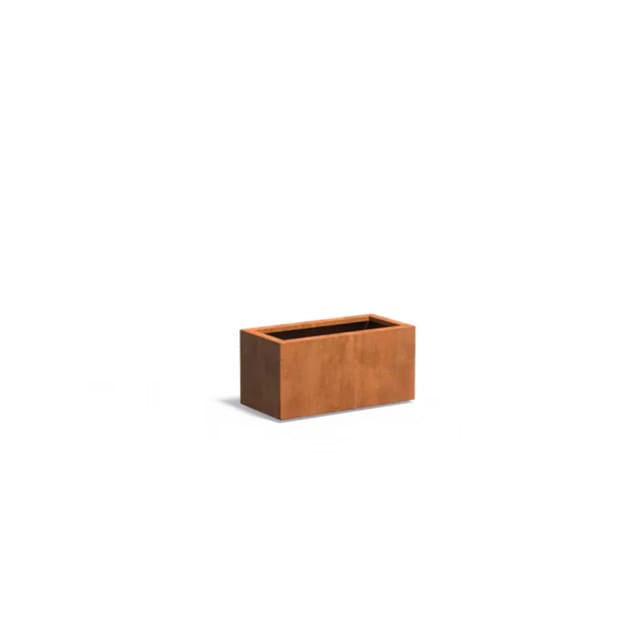 Pflanzgefäß Carrez Standard Rechteck Aus Corten-stahl Pflanzkübel Größe 80x40x40 Cm - Adezz