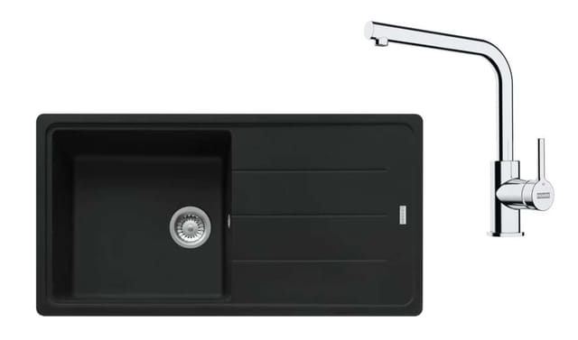 Franke - Sets - Küchenset G264mč, Fragranitspüle Bfg 611 Und Armatur Fs 3230.031, Schwarz Matt/chrom 114.0700.740