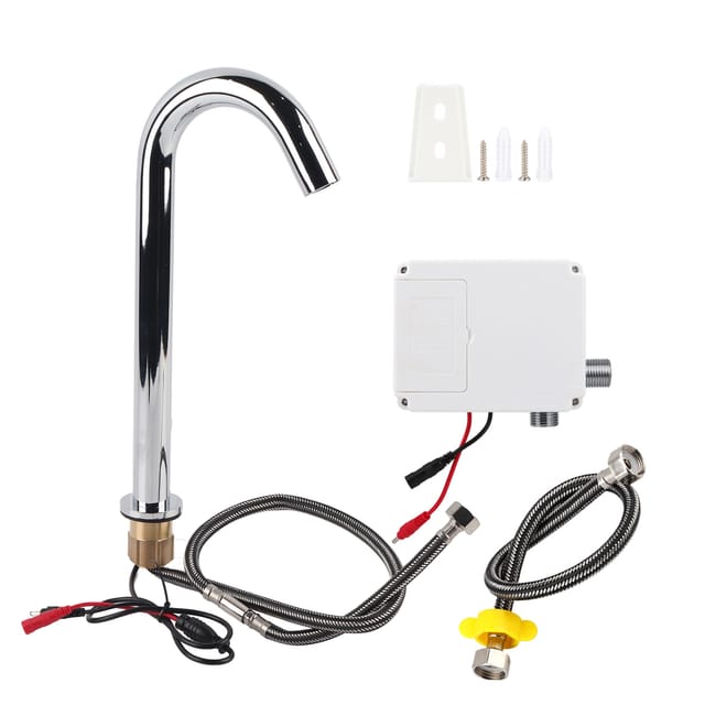 G1/2in -gewinde Automatische Induktionssensor Wasserhahn Infrarot Einer Kalthahn Mit Kontrollkasten (typ Hauteur Pour Bassin Au Dessus Du Comptoir Avec De 15 Cm) - Eosnow