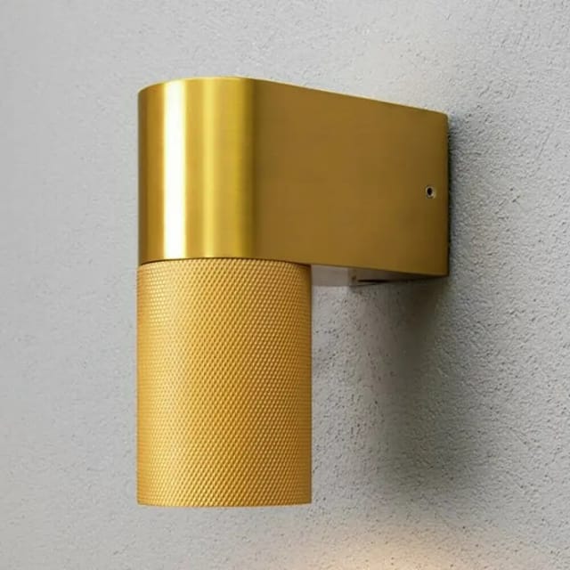 Konstsmide - Downlight Außenwandleuchte Temi Aluminium Gold, Höhe 14,5cm