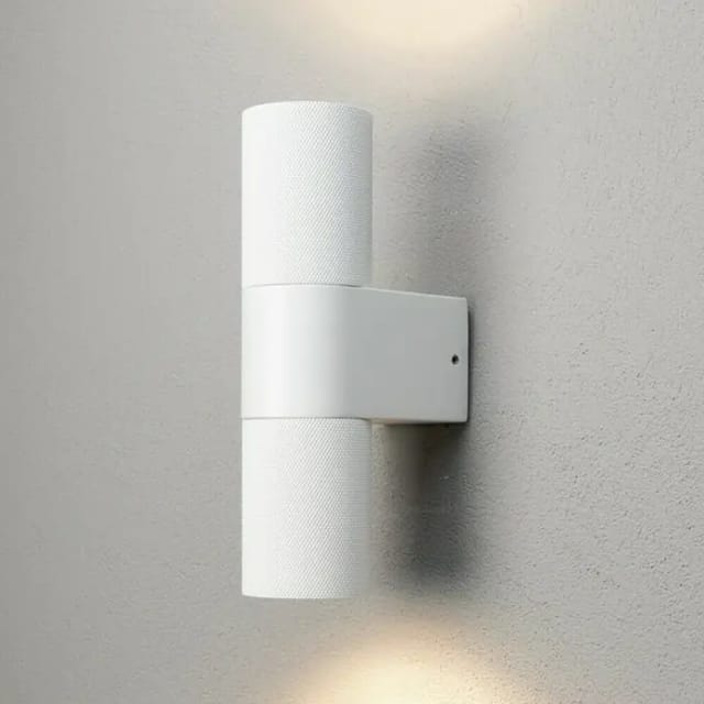 Konstsmide - Up And Down Außenwandleuchte Temi Aluminium Weiß, Höhe 23,5cm