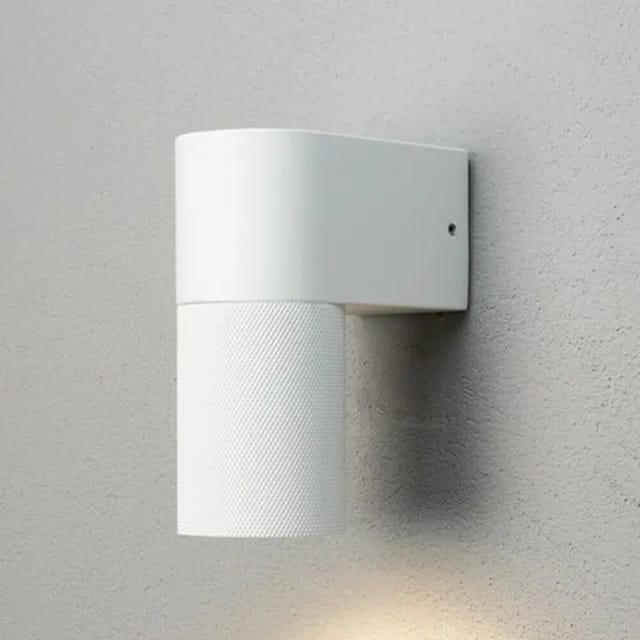 Downlight Außenwandleuchte Temi Aluminium Weiß, Höhe 14,5cm