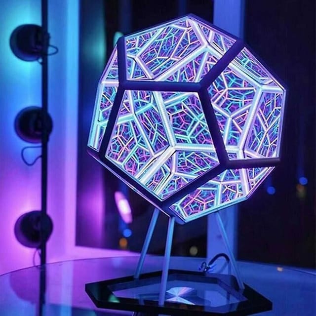 Dodekaeder-nachtlicht, Farbiges Körperkunstlicht, 7-farbiges Kunst-led-licht - Tigrezy