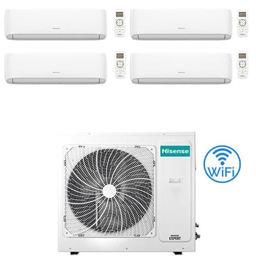 Hisense Hi Comfort Wifi R32 Quadri Split Inverter Klimaanlage 9000 + 12000 + 12000 + 18000 Btu Mit E.u. 5amw105u4rqc Klasse A++/a+